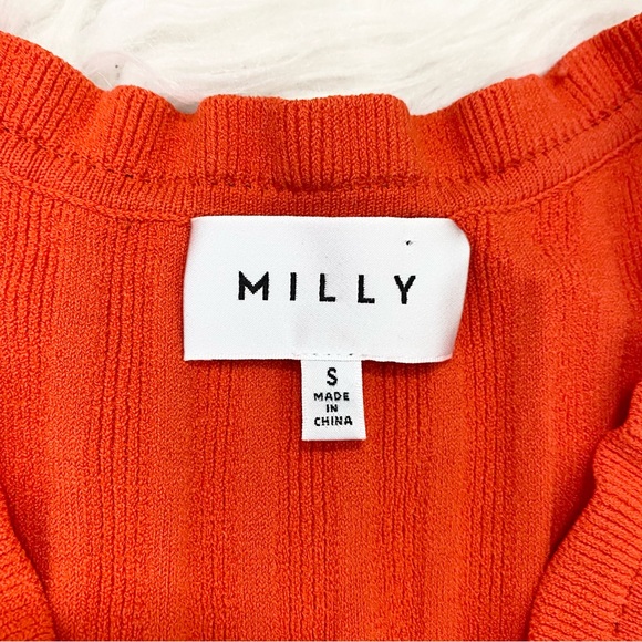 MILLY Orange Tie Front Dress - Picture 3 of 6